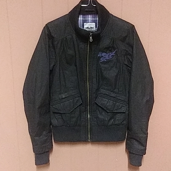 Harley-Davidson waxed tin cloth bomber jacket XS - Picture 1 of 7
